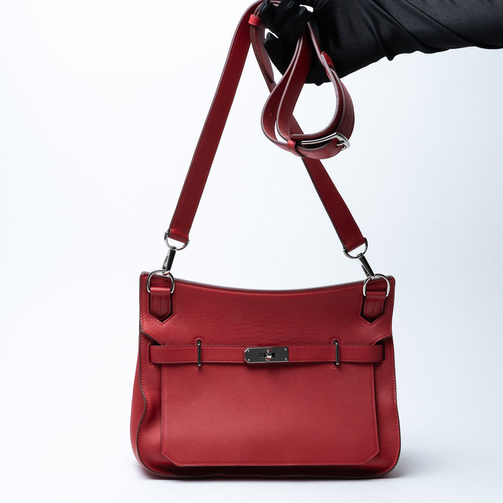 Hermes Rouge Swift Leather Jypsiere 28