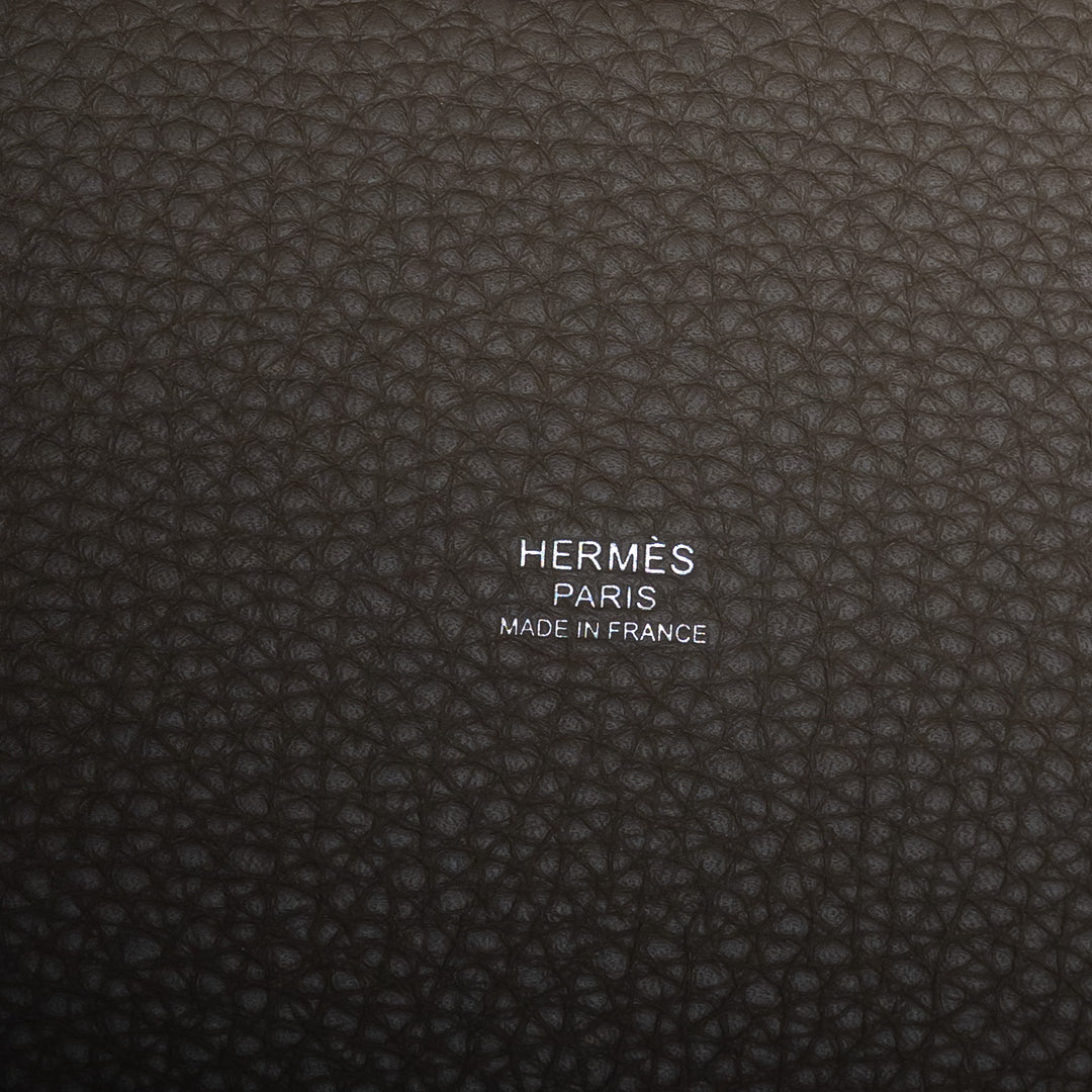 Hermes Etoupe Taurillon Celemence Leather Picotin Lock 18 Bag