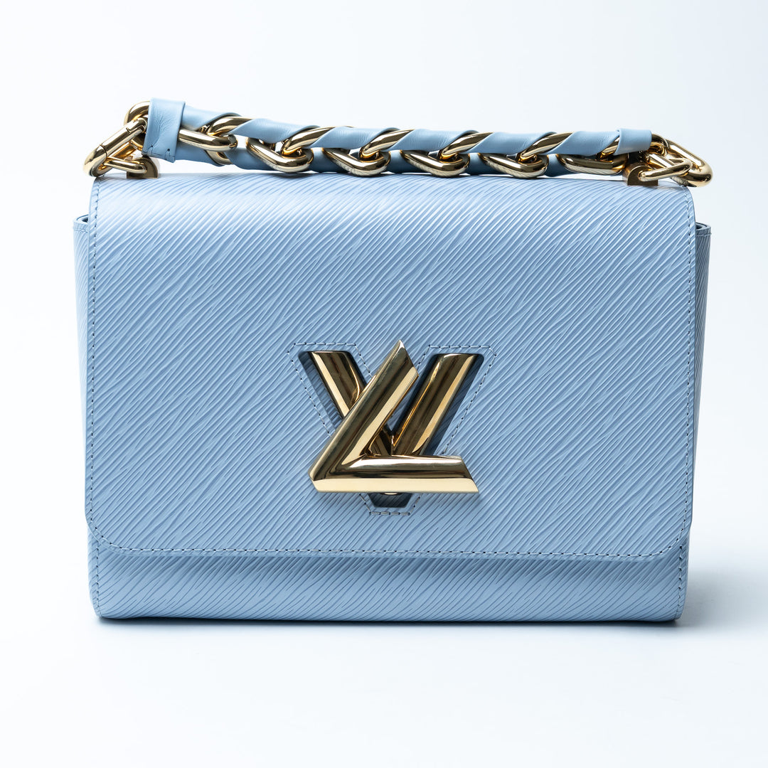 Louis Vuitton Light Blue Epi Leather Twist MM Bag