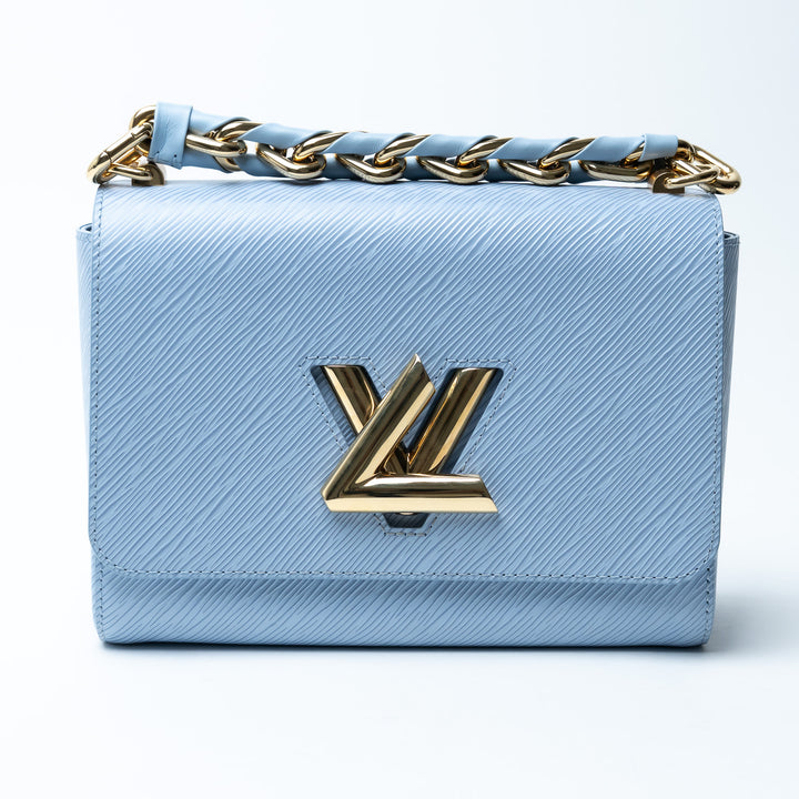 Louis Vuitton Light Blue Epi Leather Twist MM Bag