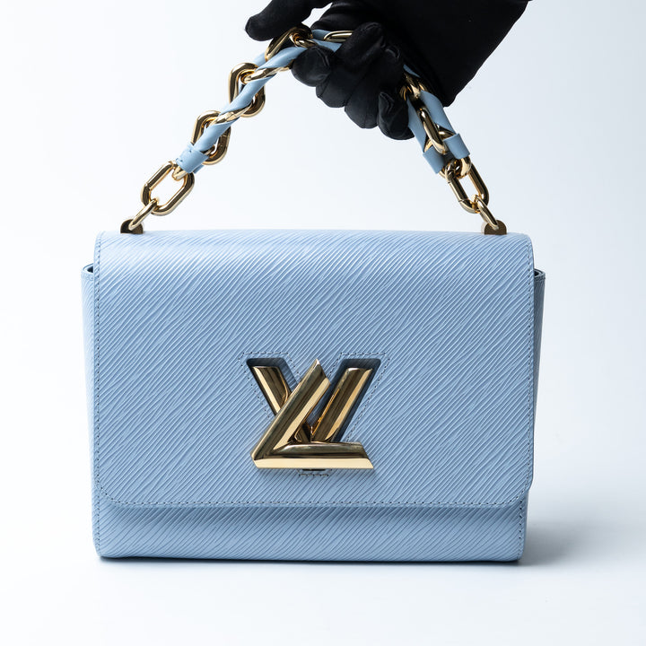Louis Vuitton Light Blue Epi Leather Twist MM Bag