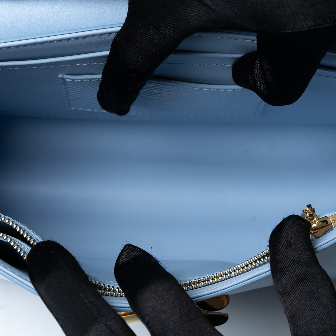 Louis Vuitton Light Blue Epi Leather Twist MM Bag