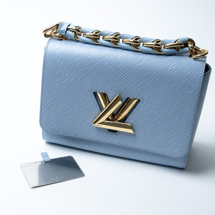 Louis Vuitton Light Blue Epi Leather Twist MM Bag