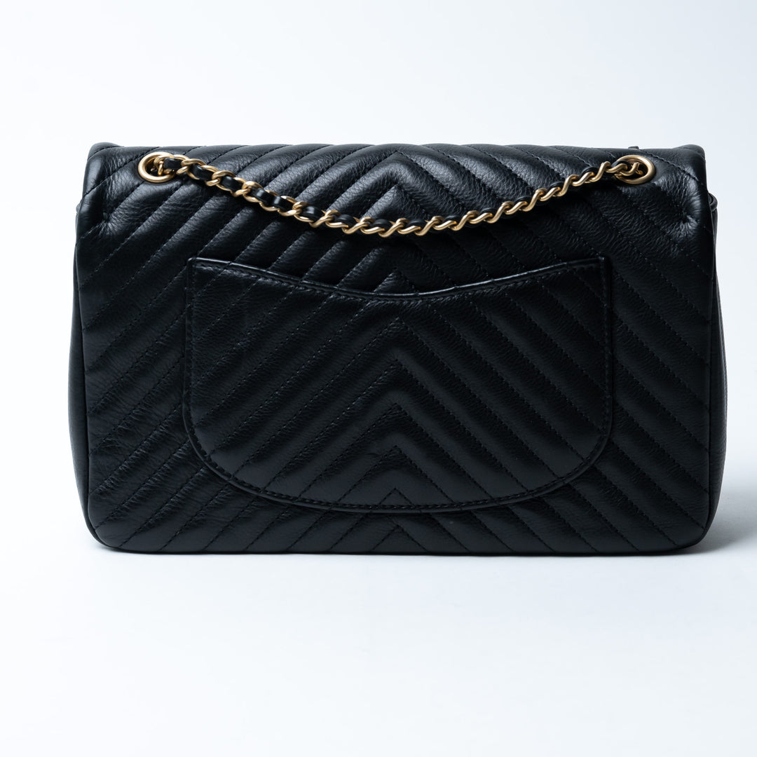 Pre-Loved Chanel™ Black Lambskin Leather Rock The Corner Flap Bag