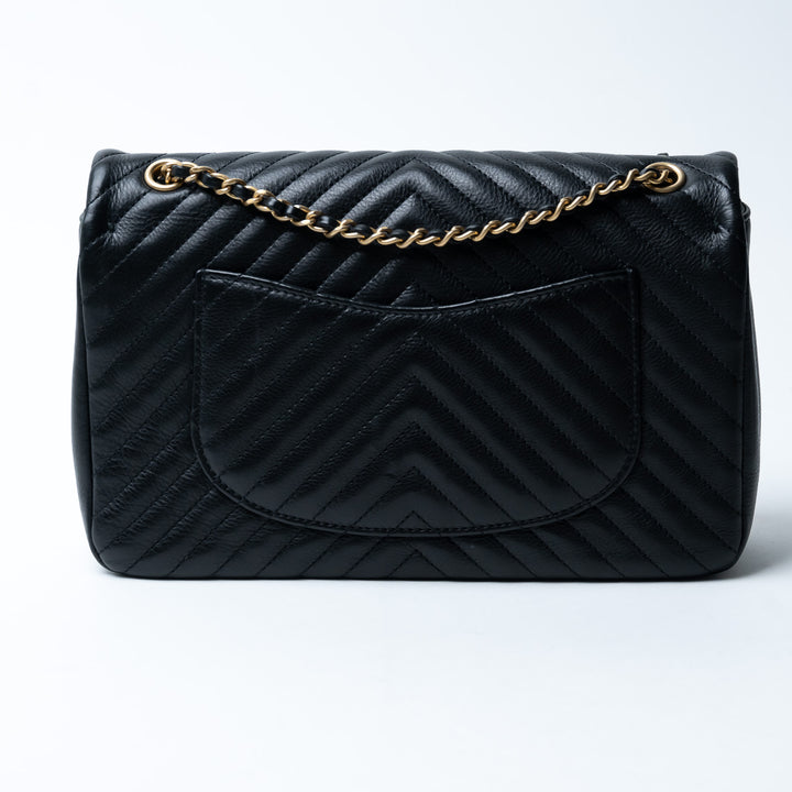 Pre-Loved Chanel™ Black Lambskin Leather Rock The Corner Flap Bag