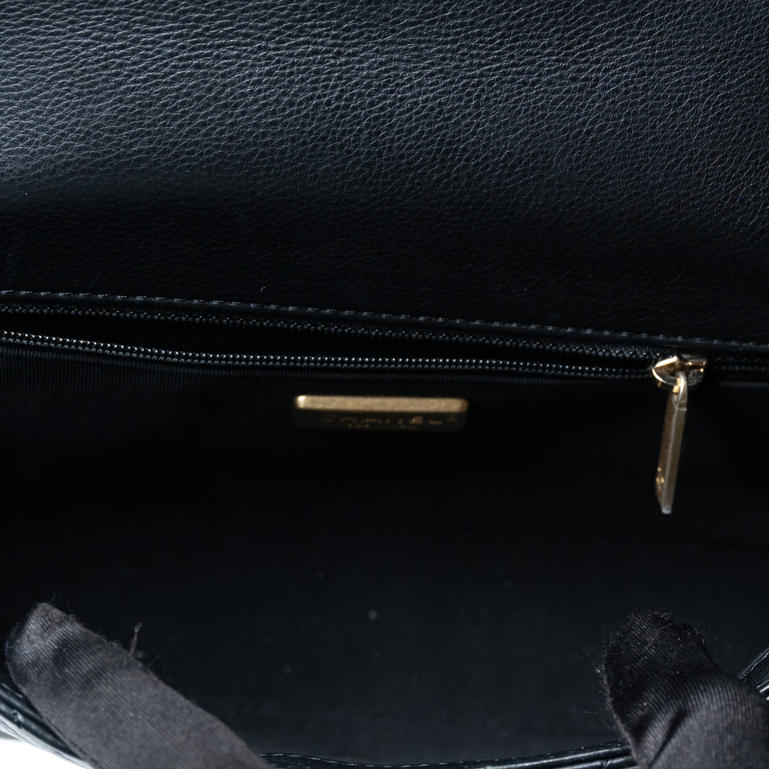 Pre-Loved Chanel™ Black Lambskin Leather Rock The Corner Flap Bag