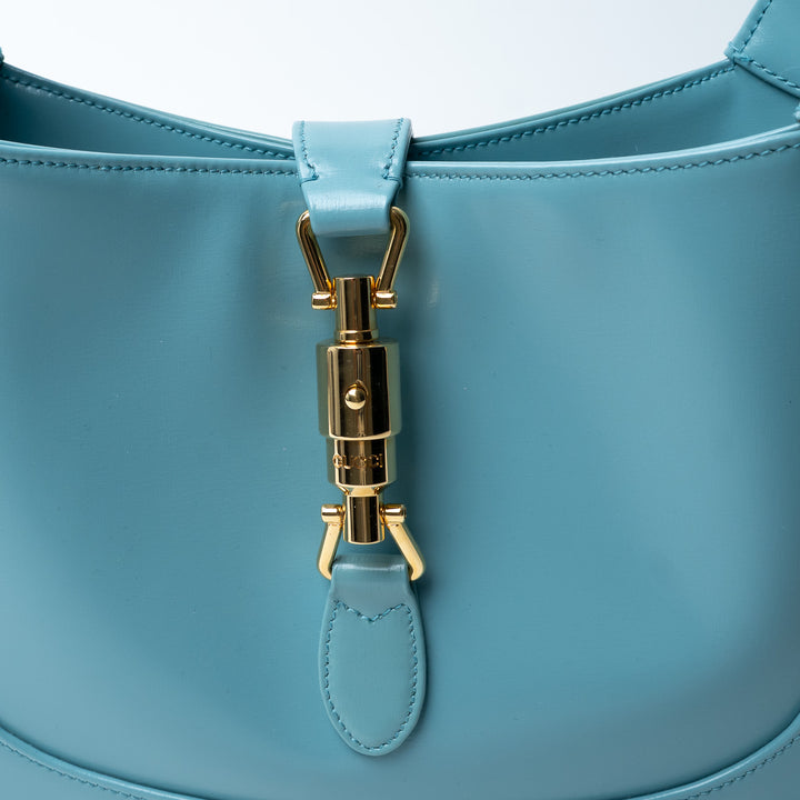 Gucci Light Blue Calf Leather Medium Jackie 1961 Bag