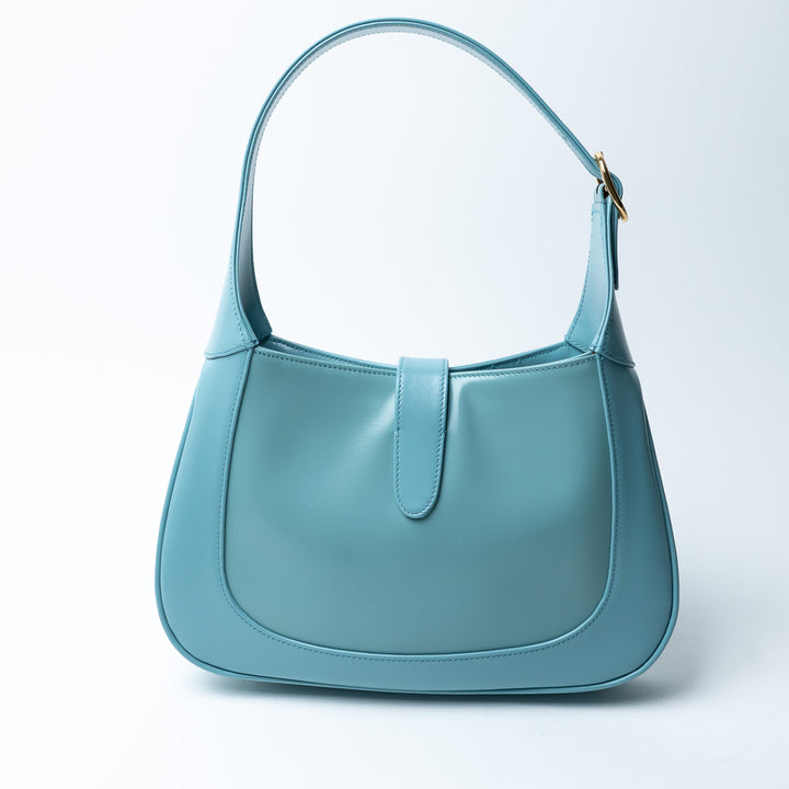 Gucci Light Blue Calf Leather Medium Jackie 1961 Bag