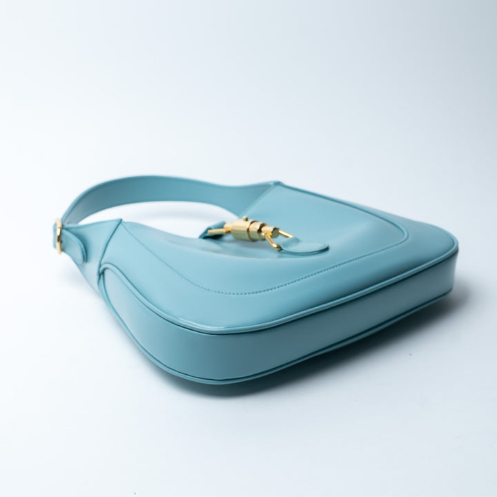 Gucci Light Blue Calf Leather Medium Jackie 1961 Bag