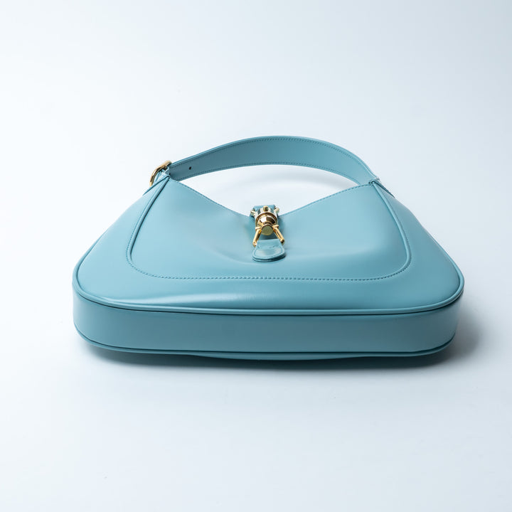 Gucci Light Blue Calf Leather Medium Jackie 1961 Bag