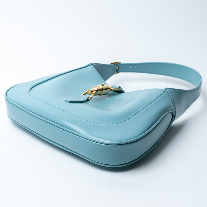 Gucci Light Blue Calf Leather Medium Jackie 1961 Bag