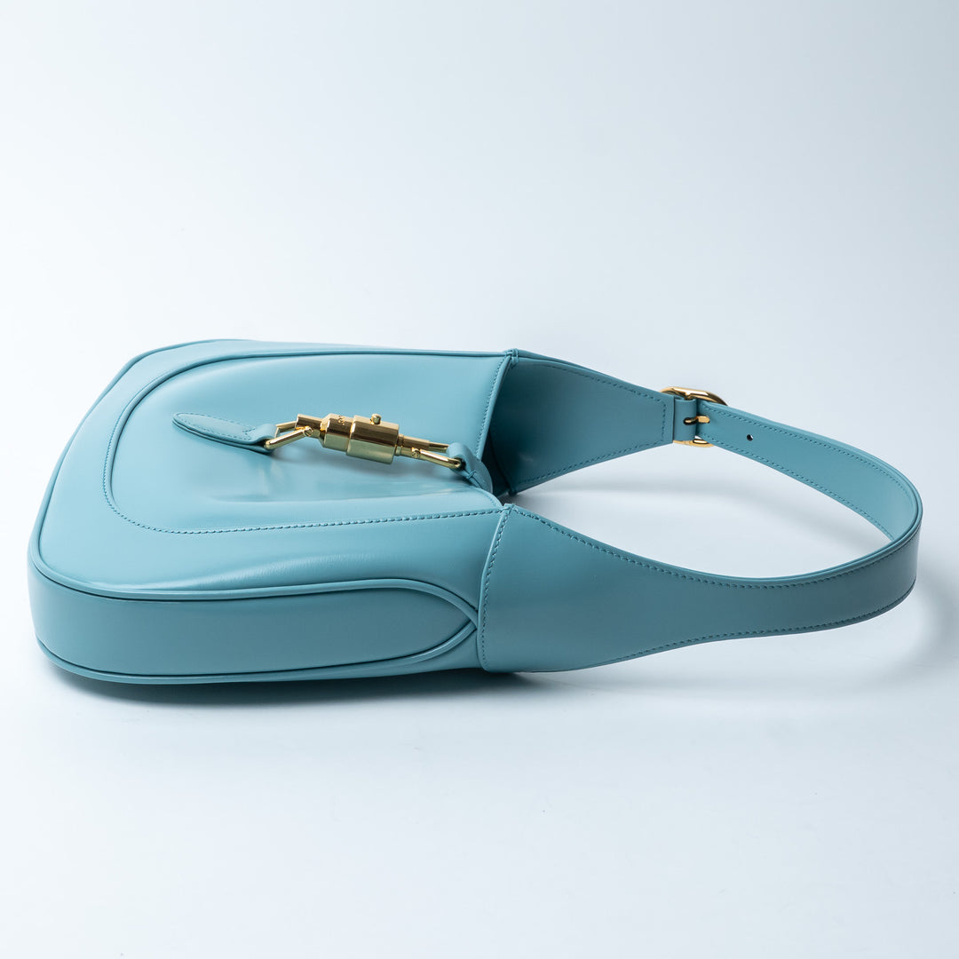 Gucci Light Blue Calf Leather Medium Jackie 1961 Bag