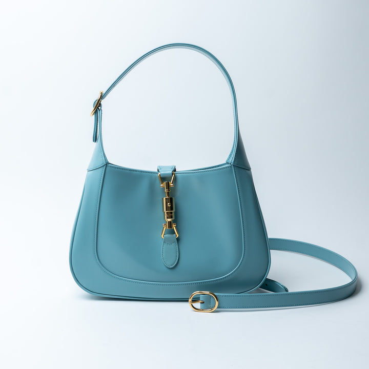 Gucci Light Blue Calf Leather Medium Jackie 1961 Bag
