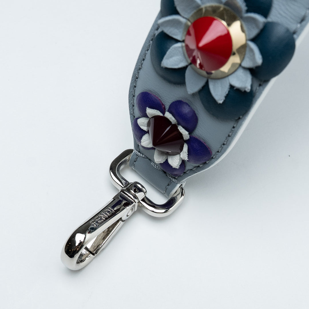 Multicolor Leather Flowerland Strap You Bag Strap. (view 2)