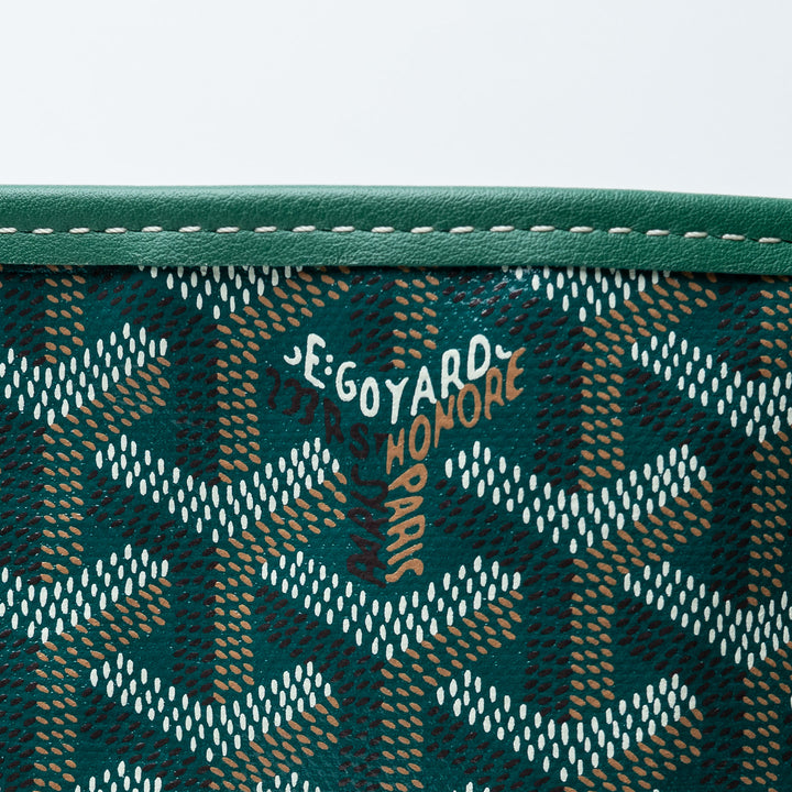 Green Goyardine Canvas Anjou Mini Reversible Tote Bag. (view 4)