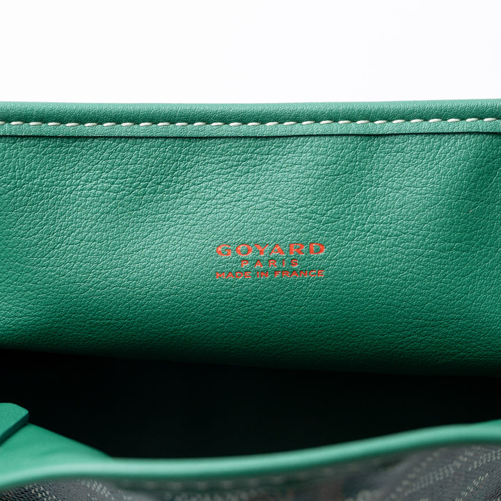 Green Goyardine Canvas Anjou Mini Reversible Tote Bag. (view 9)
