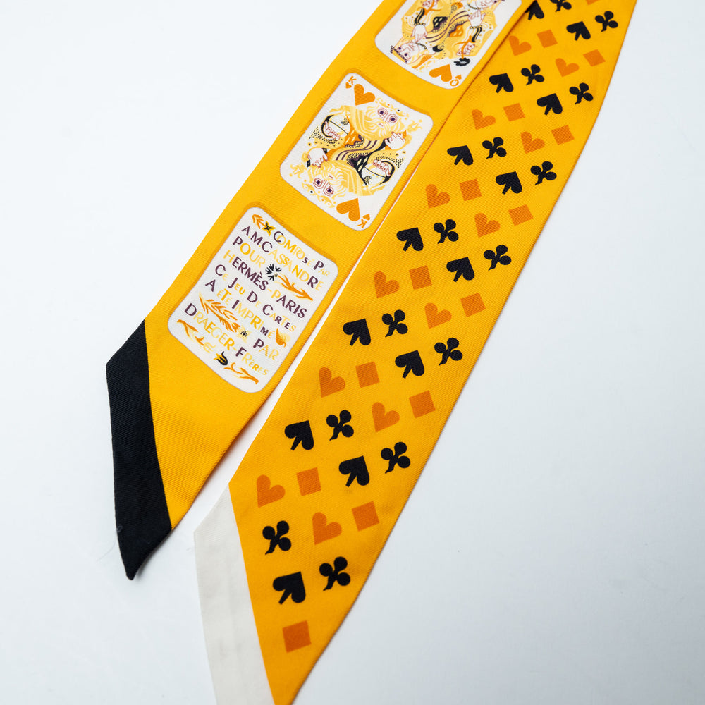 Orange and Yellow Silk Jeu de Cartes Twilly. (view 2)