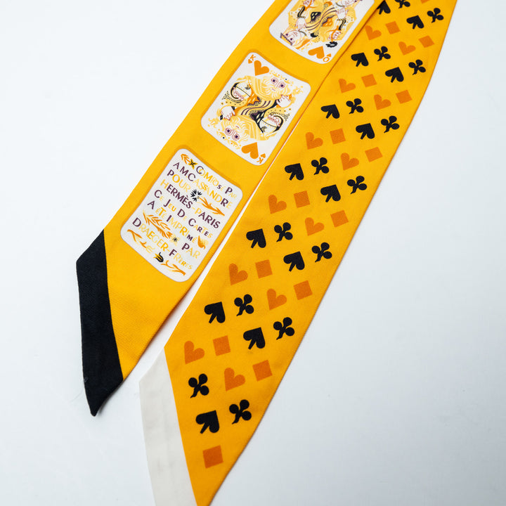 Orange and Yellow Silk Jeu de Cartes Twilly. (view 2)