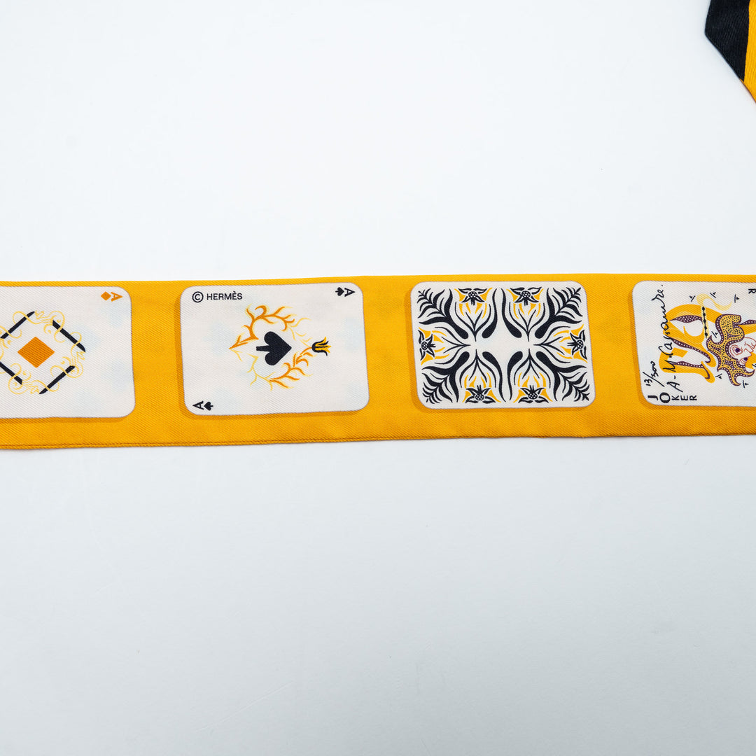 Orange and Yellow Silk Jeu de Cartes Twilly. (view 3)