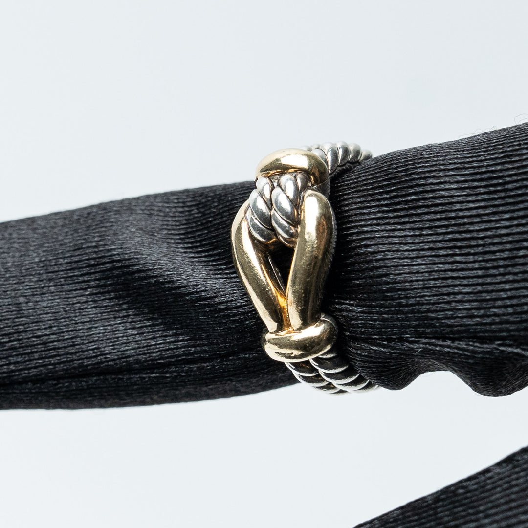 Sterling Silver and 18K Gold Thoroughbred Loop Knot Ring. (view 5)