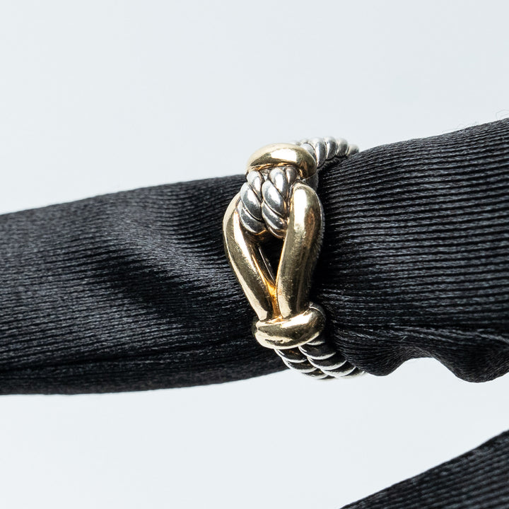 Sterling Silver and 18K Gold Thoroughbred Loop Knot Ring. (view 5)