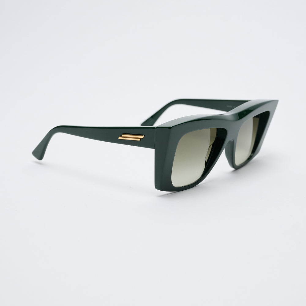 Green Acetate Rectangular Sunglasses. (view 2)