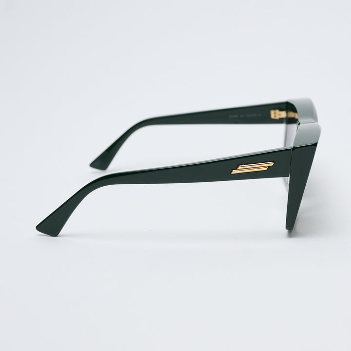 Green Acetate Rectangular Sunglasses. (view 3)