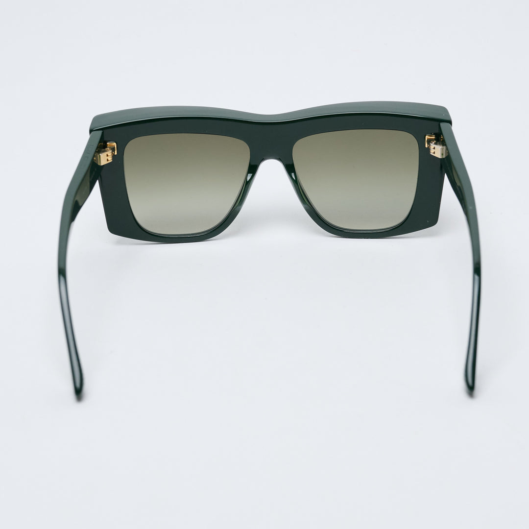 Green Acetate Rectangular Sunglasses. (view 4)