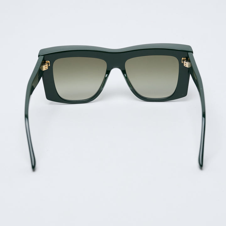 Green Acetate Rectangular Sunglasses. (view 4)