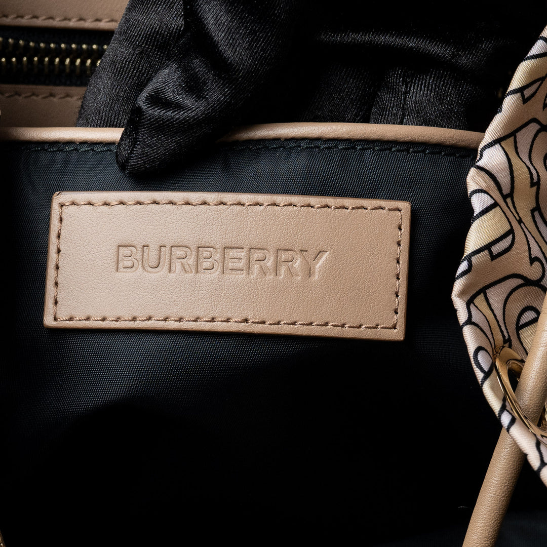 Burberry Beige TB Monogram Nylon Backpack