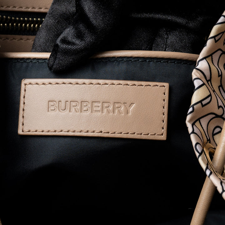 Burberry Beige TB Monogram Nylon Backpack