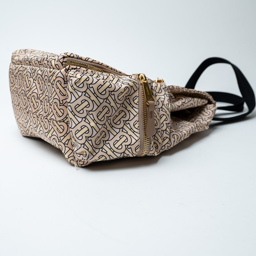 Burberry Beige TB Monogram Nylon Backpack