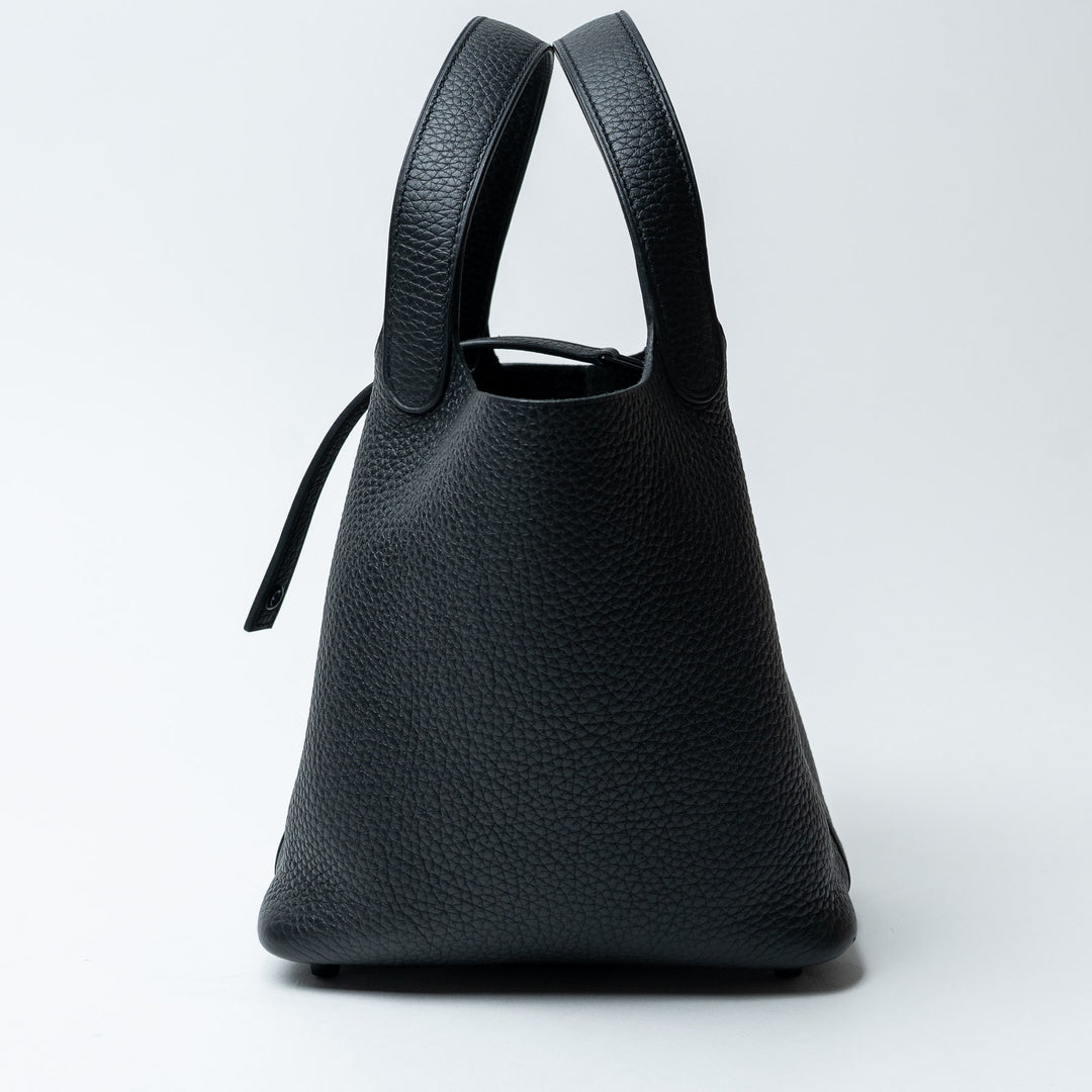 So Black Clemence Leather Picotin 18. (view 3)