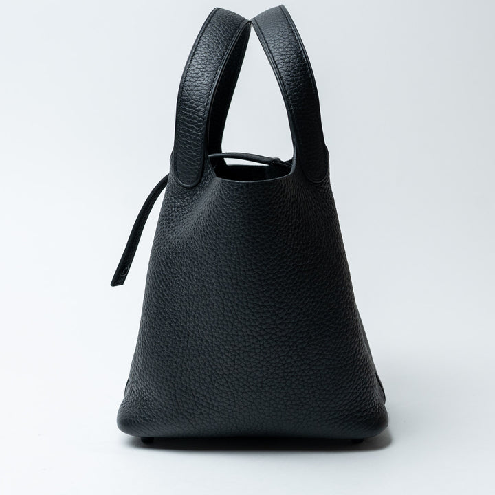 So Black Clemence Leather Picotin 18. (view 3)