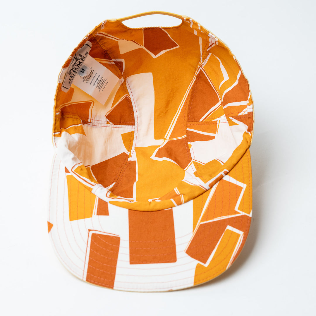 Yellow and Orange Nylon Reversible H Baseball Cap. (view 6)