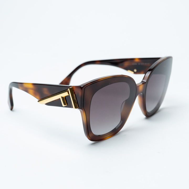 Tortoiseshell Acetate Fendi First Cat-Eye Sunglasses. (view 2)