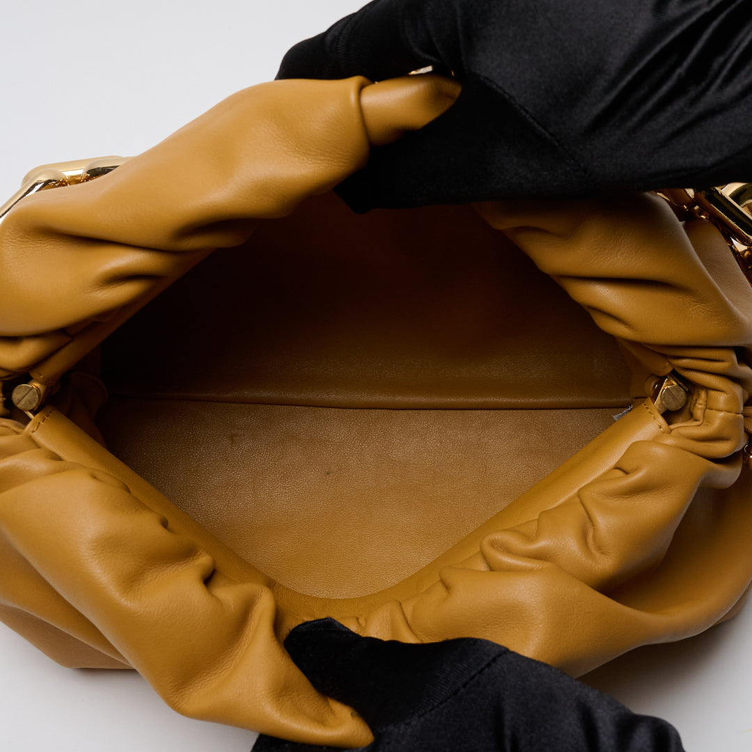 Caramel Nappa Leather The Chain Pouch. (view 7)
