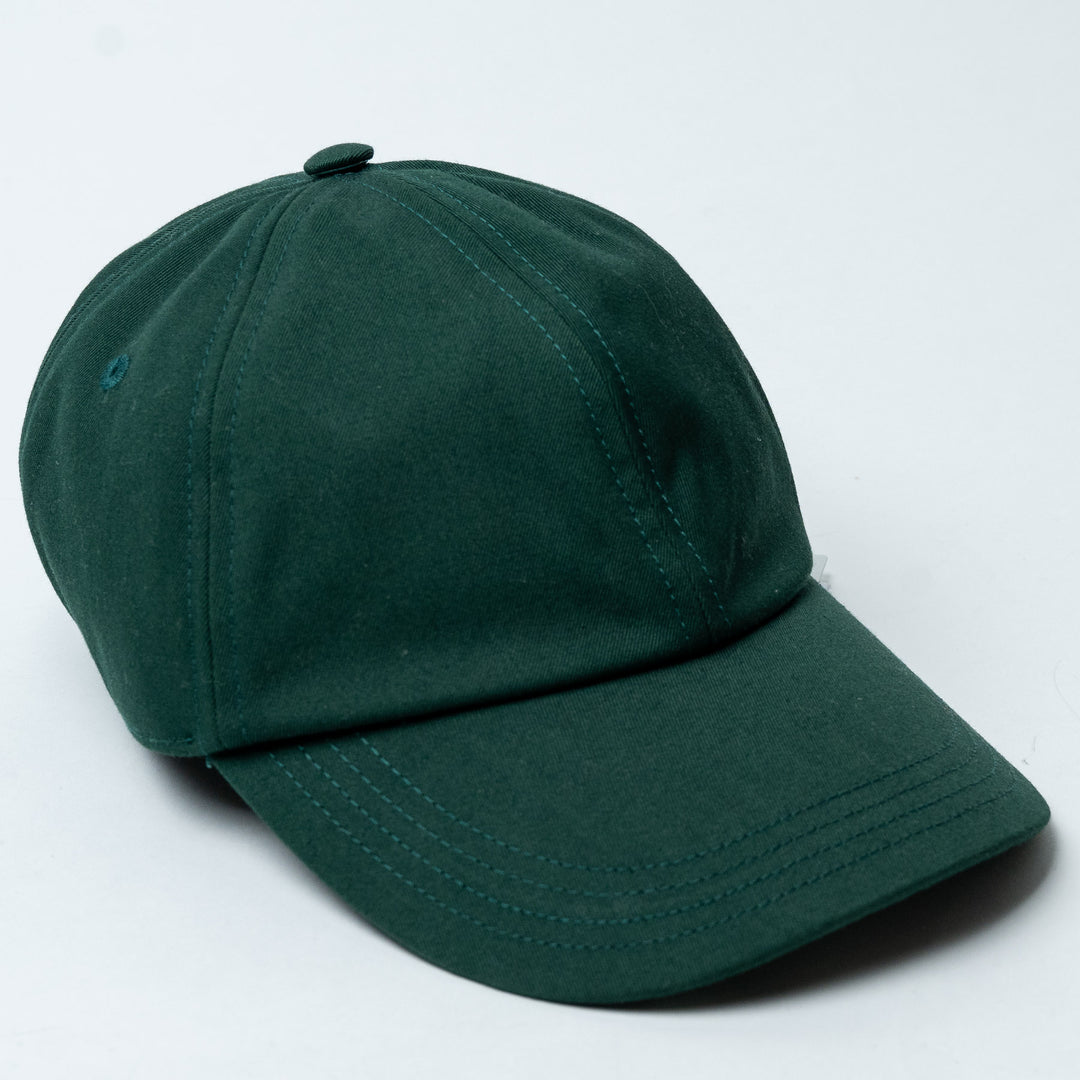 Green Cotton Check Lined Baseball Cap. (view 3)