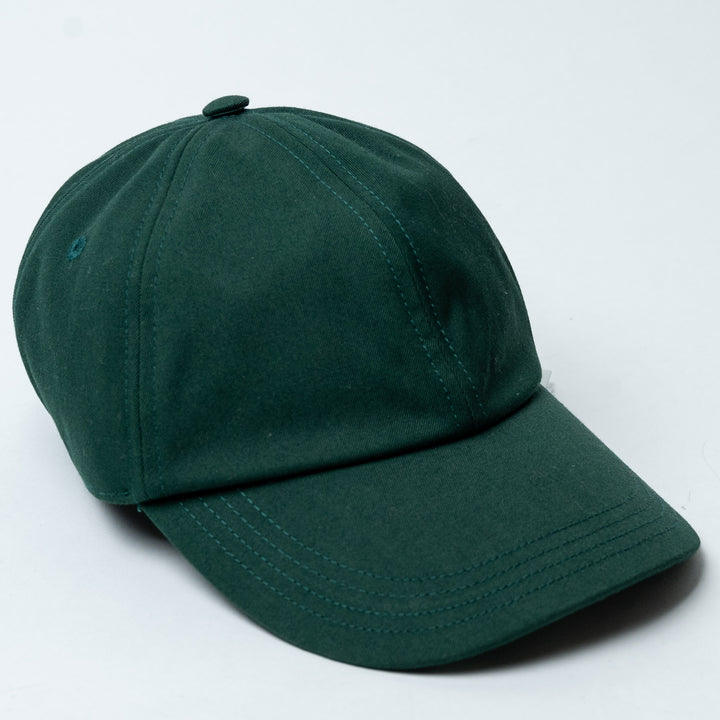 Green Cotton Check Lined Baseball Cap. (view 3)