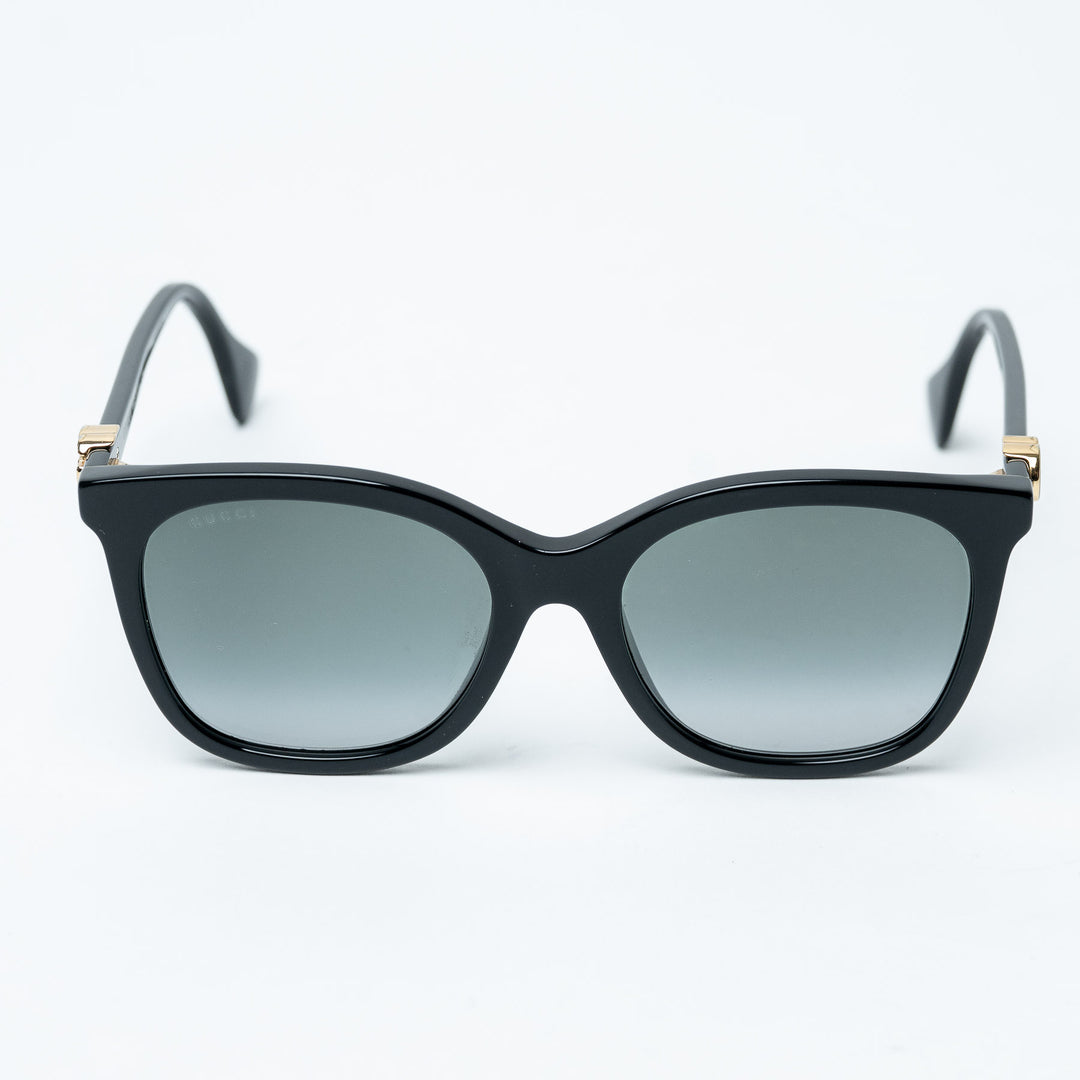 Black Acetate GG Sunglasses. (front)