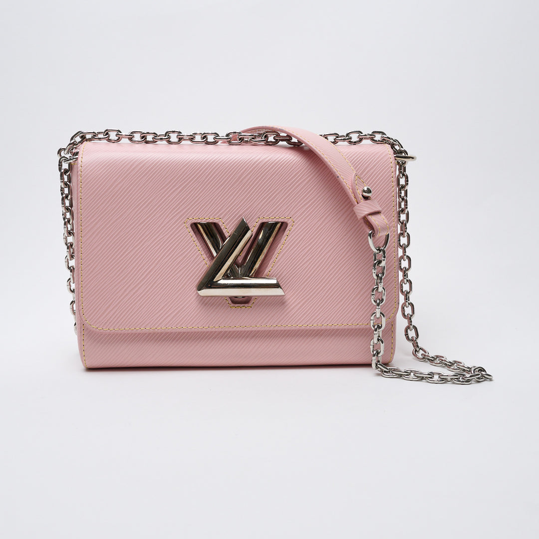 Pink Epi Leather Twist MM. (front)