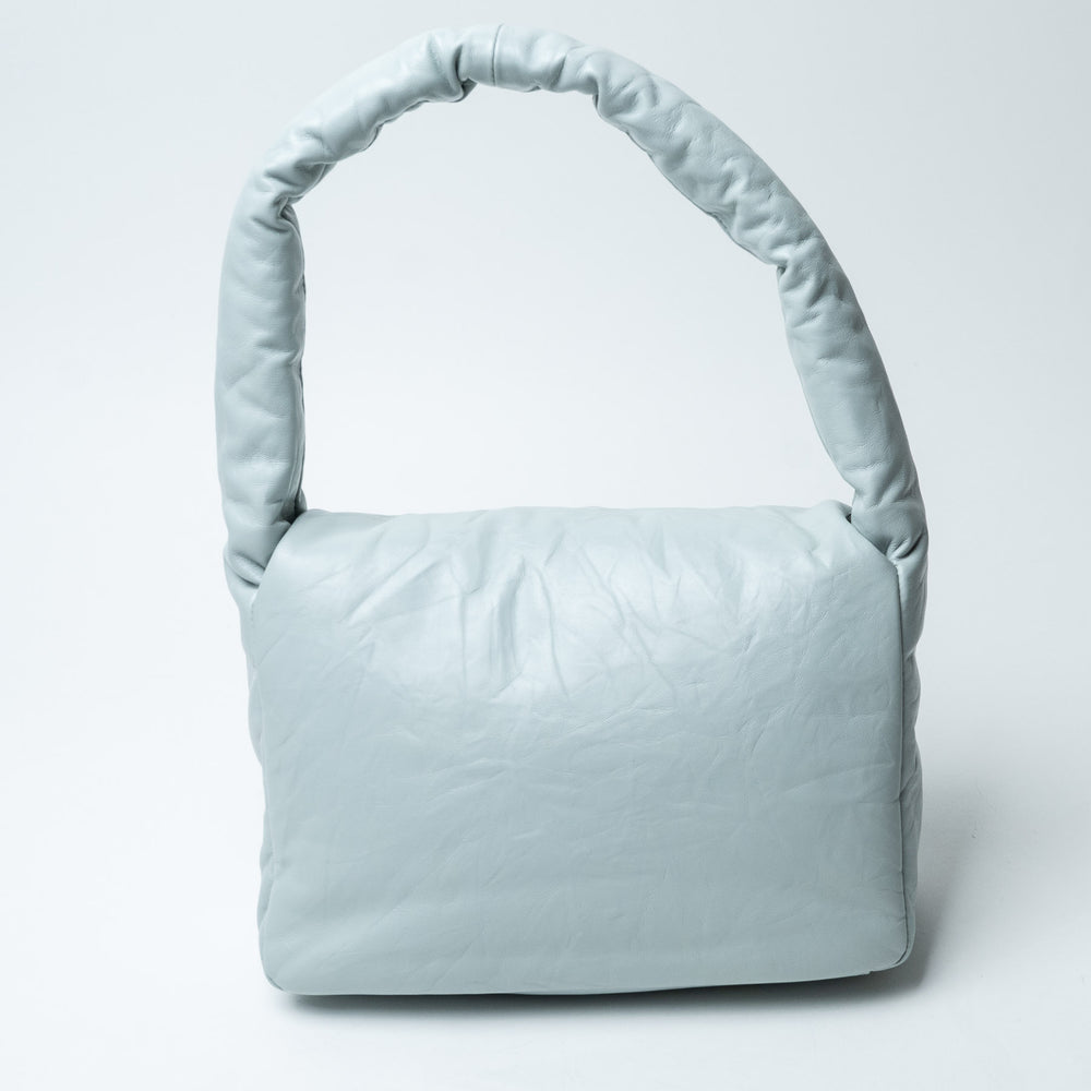 Light Blue Calfskin Leather Small Monaco Sling Bag. (view 2)