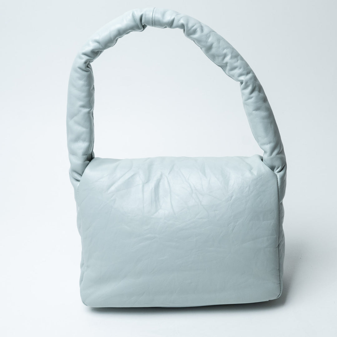 Light Blue Calfskin Leather Small Monaco Sling Bag. (view 2)
