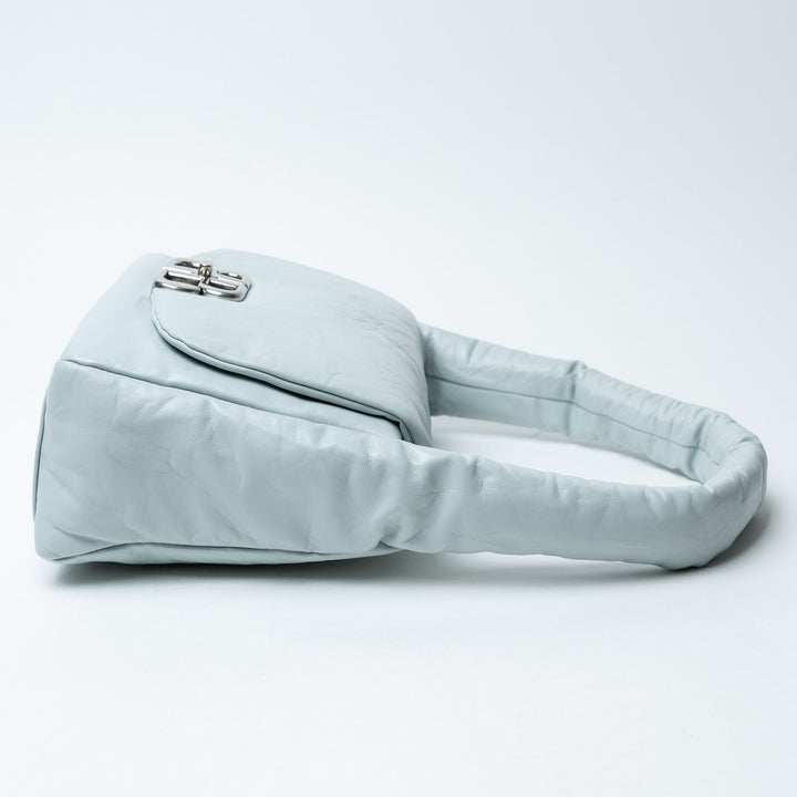 Light Blue Calfskin Leather Small Monaco Sling Bag. (view 3)
