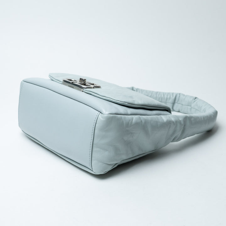 Light Blue Calfskin Leather Small Monaco Sling Bag. (view 5)