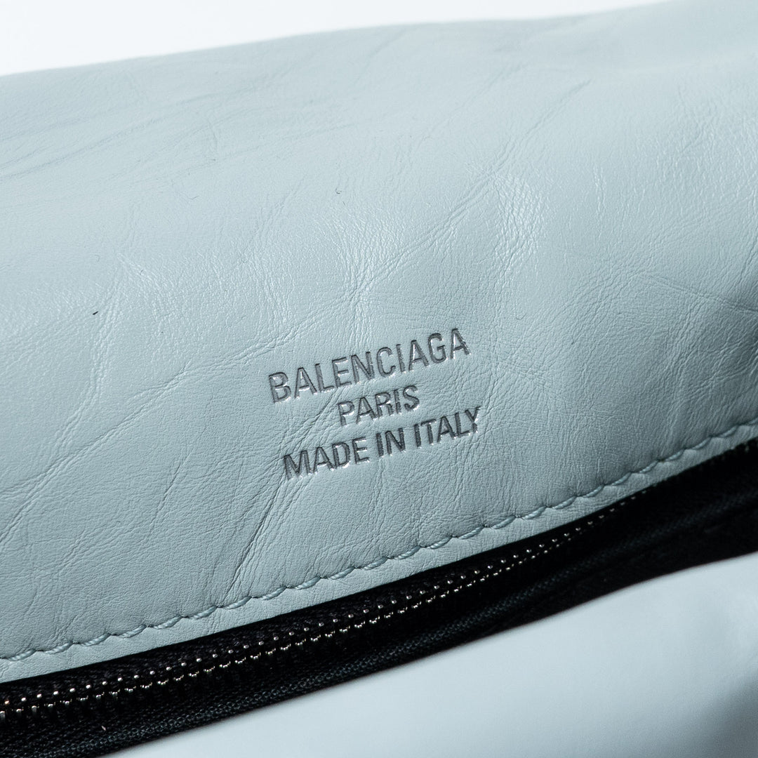 Light Blue Calfskin Leather Small Monaco Sling Bag. (view 7)