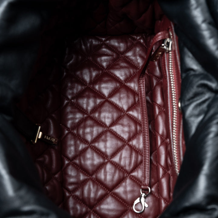 Black Lambskin Leather Medium Coco Cocoon Tote Bag. (view 5)