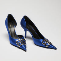 Balenciaga Blue Satin Talon d'Osrsay Pump Heels Size 39