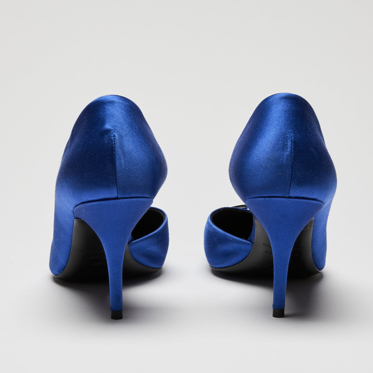 Balenciaga Blue Satin Talon d'Osrsay Pump Heels Size 39