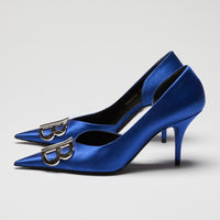Balenciaga Blue Satin Talon d'Osrsay Pump Heels Size 39